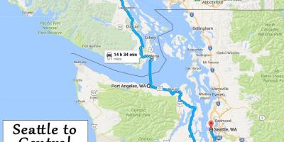 Vancouver island ನಕ್ಷೆ ಚಾಲನೆ ದೂರದ