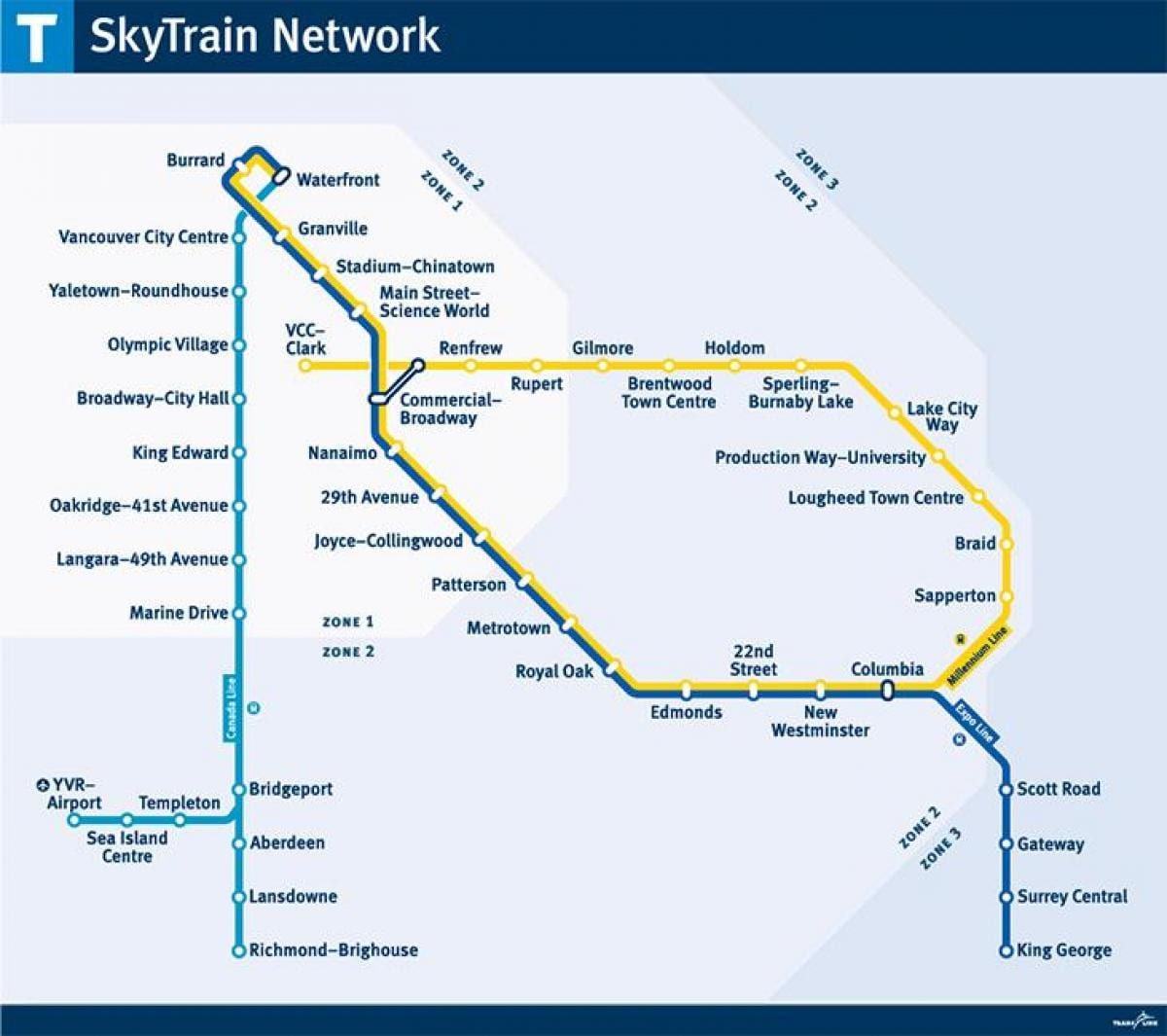skytrain ಲೈನ್ ನಕ್ಷೆ