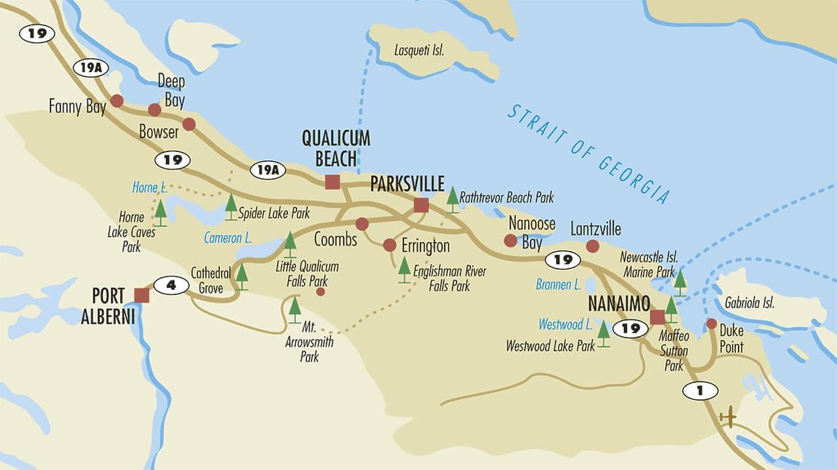 ನಕ್ಷೆ parksville vancouver island
