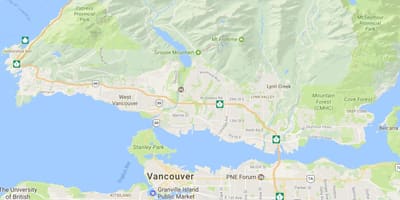 Vancouver island ಪರ್ವತಗಳು ನಕ್ಷೆ