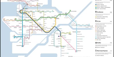Translink ಕೆನಡಾ ಲೈನ್ ನಕ್ಷೆ