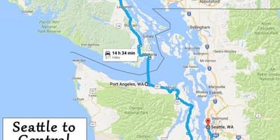 Vancouver island ನಕ್ಷೆ ಚಾಲನೆ ದೂರದ