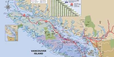 Vancouver island ಹೆದ್ದಾರಿ ನಕ್ಷೆ