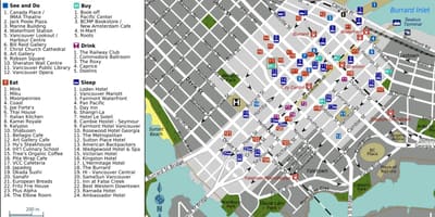 Yaletown ವ್ಯಾಂಕೋವರ್ ನಕ್ಷೆ